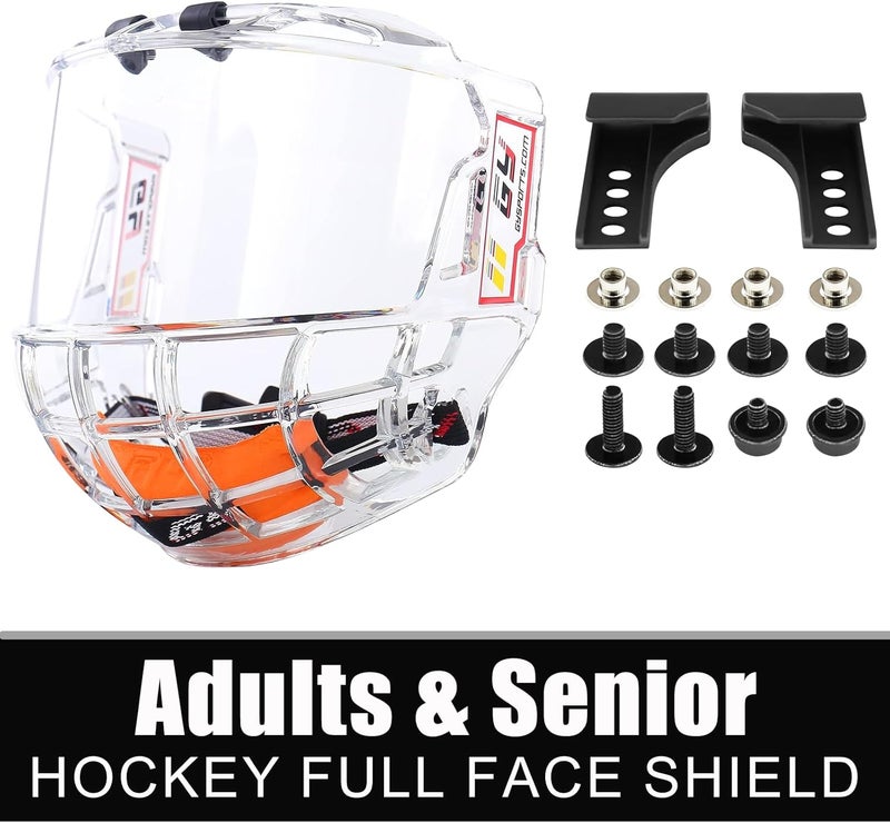 GY Hockey Full Face Shield Visor Senior Ice Hockey Helmet Face Shield Adult & Youth, Anti-Scratch/Anti-Fog/Ce Certified - Image 5